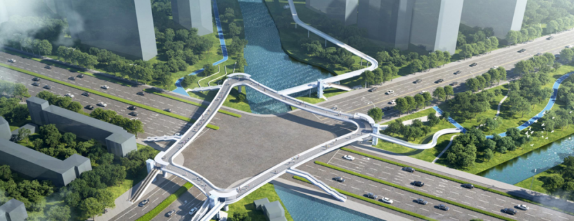 世纪大道与新丰路天桥项目建筑设计方案