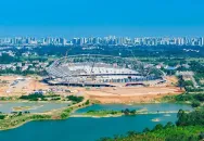 北海新体育场建设进展顺利